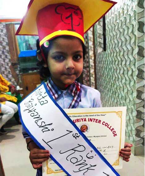 student with certificate